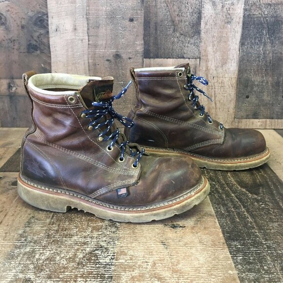 Thorogood 804-4374 Steel Round Toe Work Boots Mens 8 D - Picture 10 of 12